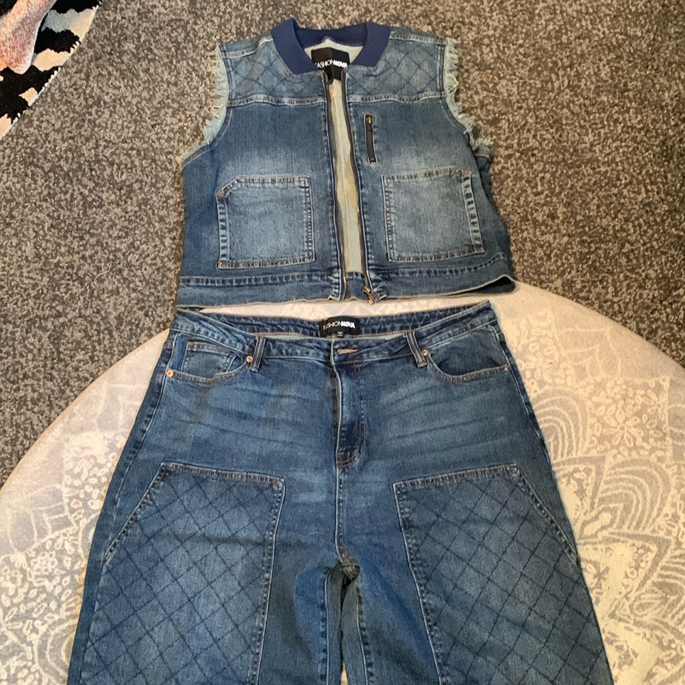 Denim Wide Leg Jumpsuit